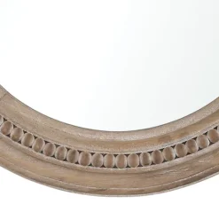 Kirkland's Home Natural Carved Driftwood Round Wall Mirror- Decorative Mirrors