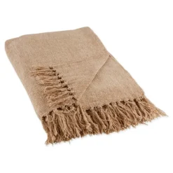 Kirkland's Home Natural Chenille Fringe Throw- Blankets & Throws