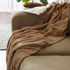 Kirkland's Home Natural Chenille Fringe Throw- Blankets & Throws