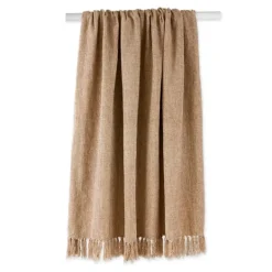 Kirkland's Home Natural Chenille Fringe Throw- Blankets & Throws
