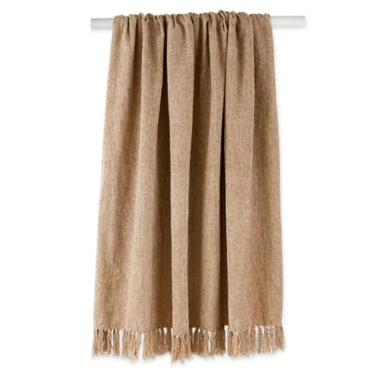 Kirkland's Home Natural Chenille Fringe Throw- Blankets & Throws