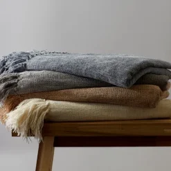 Kirkland's Home Natural Chenille Fringe Throw- Blankets & Throws
