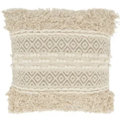 Kirkland's Home Natural Corded Moroccan Cotton Pillow- Pillows