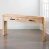 Kirkland's Home Natural Curved Edge Console Table- Console Tables