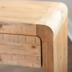 Kirkland's Home Natural Curved Edge Console Table- Console Tables