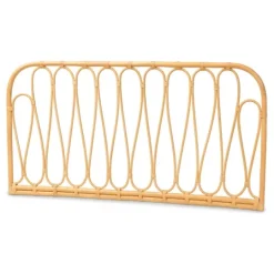 Kirkland's Home Natural Curved Rat Wall Mounted Queen Headboard- Beds & Headboards