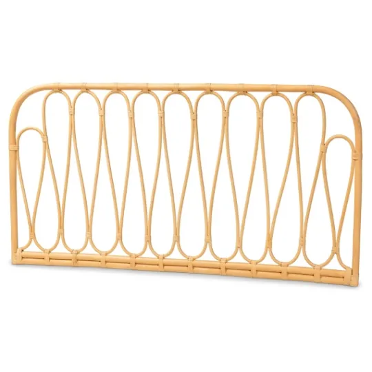 Kirkland's Home Natural Curved Rat Wall Mounted Queen Headboard- Beds & Headboards
