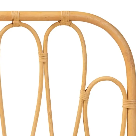 Kirkland's Home Natural Curved Rat Wall Mounted Queen Headboard- Beds & Headboards