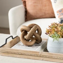 Kirkland's Home Natural Distressed Wooden Knot Sculpture- Statues & Figurines