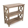 Kirkland's Home Natural Double X Wood Bookshelf- Bookshelves