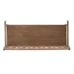 Kirkland's Home Natural Driftwood Fretwork Back Storage Bench- Benches & Ottomans