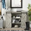 Kirkland's Home Natural Farmhouse Sliding Door Cabinet- Entryway Furniture