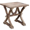 Kirkland's Home Natural Farmhouse Trestle Base Accent Table- Accent & End Tables