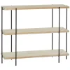 Kirkland's Home Natural Fir Open 3-Tier Console Table- Console Tables