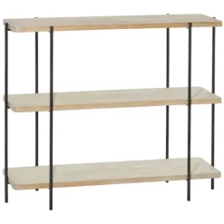 Kirkland's Home Natural Fir Open 3-Tier Console Table- Console Tables
