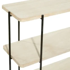 Kirkland's Home Natural Fir Open 3-Tier Console Table- Console Tables