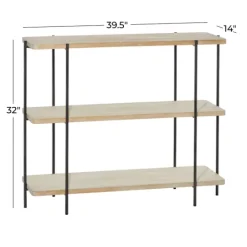 Kirkland's Home Natural Fir Open 3-Tier Console Table- Console Tables