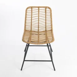 Kirkland's Home Natural Fishbone Rat Dining Chair- Dining Chairs