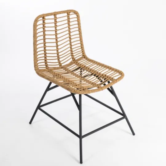 Kirkland's Home Natural Fishbone Rat Dining Chair- Dining Chairs