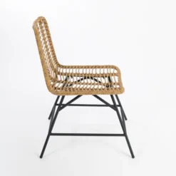 Kirkland's Home Natural Fishbone Rat Dining Chair- Dining Chairs
