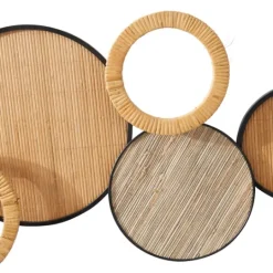 Kirkland's Home Natural Floating Disks Bamboo Wall Plaque- Wall Plaques