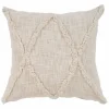 Kirkland's Home Natural Fringe Diamond Pillow, 20 In.- Pillows
