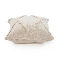 Kirkland's Home Natural Fringe Diamond Pillow, 20 In.- Pillows