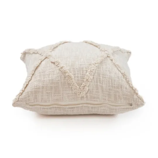 Kirkland's Home Natural Fringe Diamond Pillow, 20 In.- Pillows