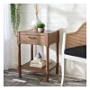 Kirkland's Home Natural Geometric Industrial Pull Accent Table- Accent & End Tables