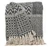 Kirkland's Home Natural Gray Tribal Wool Tassel Throw- Blankets & Throws