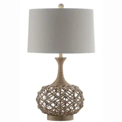 Kirkland's Home Natural Hemp Rope Coastal Table Lamp- Table Lamps