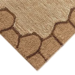 Kirkland's Home Natural Honeycomb & Bees Outdoor Accent Rug- Outdoor Rugs