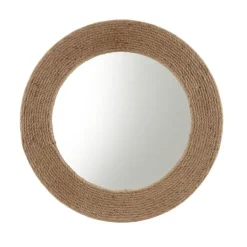 Kirkland's Home Natural Jute Round Wall Mirror- Decorative Mirrors