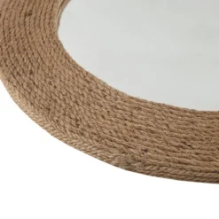 Kirkland's Home Natural Jute Round Wall Mirror- Decorative Mirrors