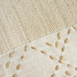 Kirkland's Home Natural Kantha Stitch Recycled Throw Pillow- Pillows