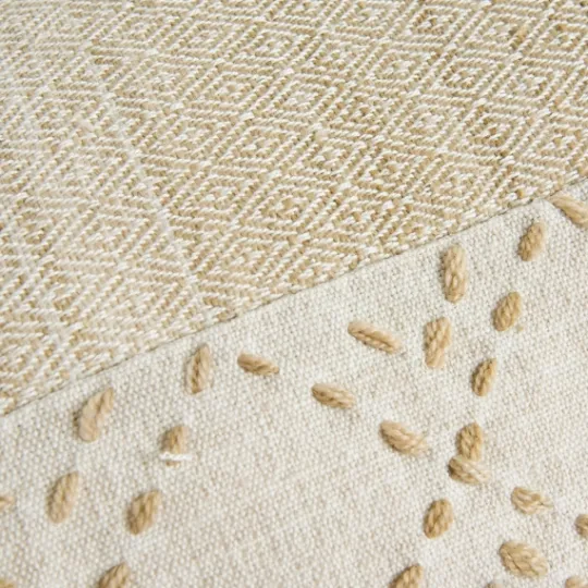 Kirkland's Home Natural Kantha Stitch Recycled Throw Pillow- Pillows