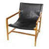 Kirkland's Home Natural Leather Sling Accent Chair- Accent Chairs