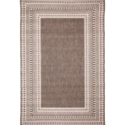 Kirkland's Home Natural Linear Macy Indoor/Outdoor Area Rug, 4X7- Outdoor Rugs