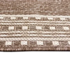 Kirkland's Home Natural Linear Macy Indoor/Outdoor Area Rug, 6X9- Outdoor Rugs