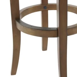 Kirkland's Home Natural Linen And Wood Bar Stool- Bar Stools & Counter Height Stools