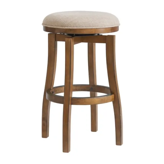 Kirkland's Home Natural Linen 2-Pc. Barrel Base Bar Stool Set- Bar Stools & Counter Height Stools