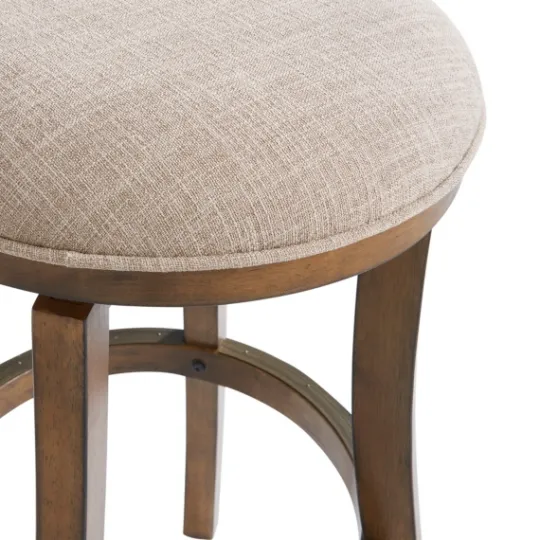 Kirkland's Home Natural Linen 2-Pc. Barrel Base Bar Stool Set- Bar Stools & Counter Height Stools