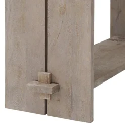 Kirkland's Home Natural Mango Wood Farmhouse Console- Console Tables