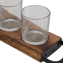 Kirkland's Home Natural Mango Wood 2-Pc. Candle Holders- Candle Holders