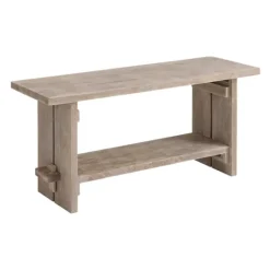 Kirkland's Home Natural Mango Wood 2-Pc. Wall Hook And Bench Set- Entryway Furniture