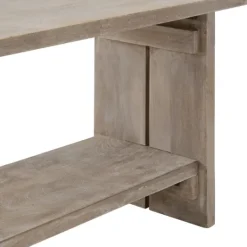 Kirkland's Home Natural Mango Wood 2-Pc. Wall Hook And Bench Set- Entryway Furniture