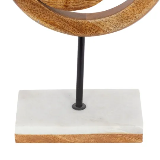 Kirkland's Home Natural Mango Wood Rings Sculpture- Statues & Figurines