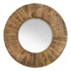 Kirkland's Home Natural Mango Wood Round Frame Mirror- Decorative Mirrors