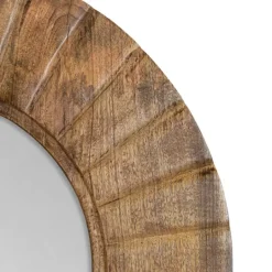 Kirkland's Home Natural Mango Wood Round Frame Mirror- Decorative Mirrors