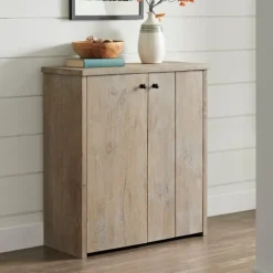 Kirkland's Home Natural Mango Wood Shoe Cubbie- Entryway Furniture